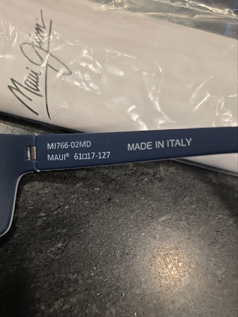 Maui Jim Kanaio Coast Sunglasses - Black Frame with Blue Temples